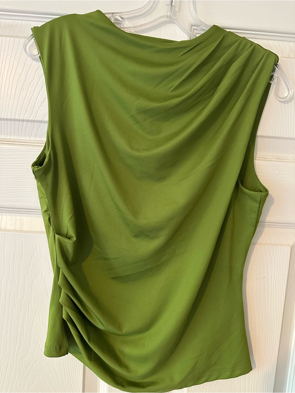 H&M Olive Green Draped Sleeveless Tank